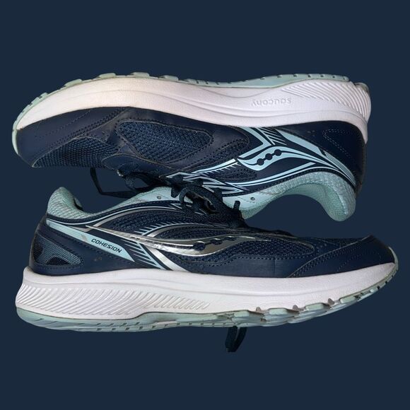 Women’s Saucony Cohesion 14 Blue Dutch Goat Running Sneakers Size 10 - Picture 4 of 7